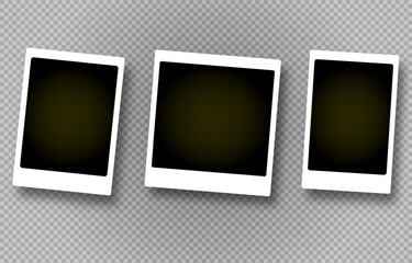 Retro Polaroid film with signature perforations and a subtle vintage effect. Designed in vector graphics, perfect for photo collages, design, and creative projects. Png background. PNG poloroid.