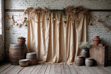 Antique Beige Vintage Paper Backdrop for Rustic Themed Banner Backgrounds
