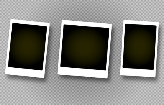 Retro Polaroid film with signature perforations and a subtle vintage effect. Designed in vector graphics, perfect for photo collages, design, and creative projects. Png background. PNG poloroid.