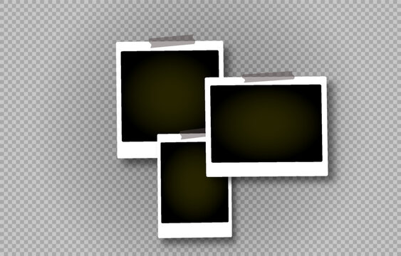 Retro Polaroid film with signature perforations and a subtle vintage effect. Designed in vector graphics, perfect for photo collages, design, and creative projects. Png background. PNG poloroid.