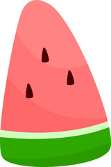 Cartoon Watermelon Slice Illustration
