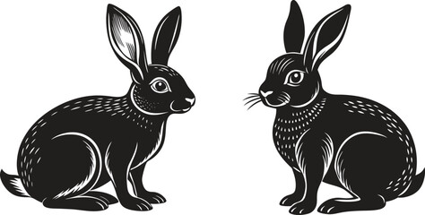 Fototapeta premium vector illustration of a rabbit