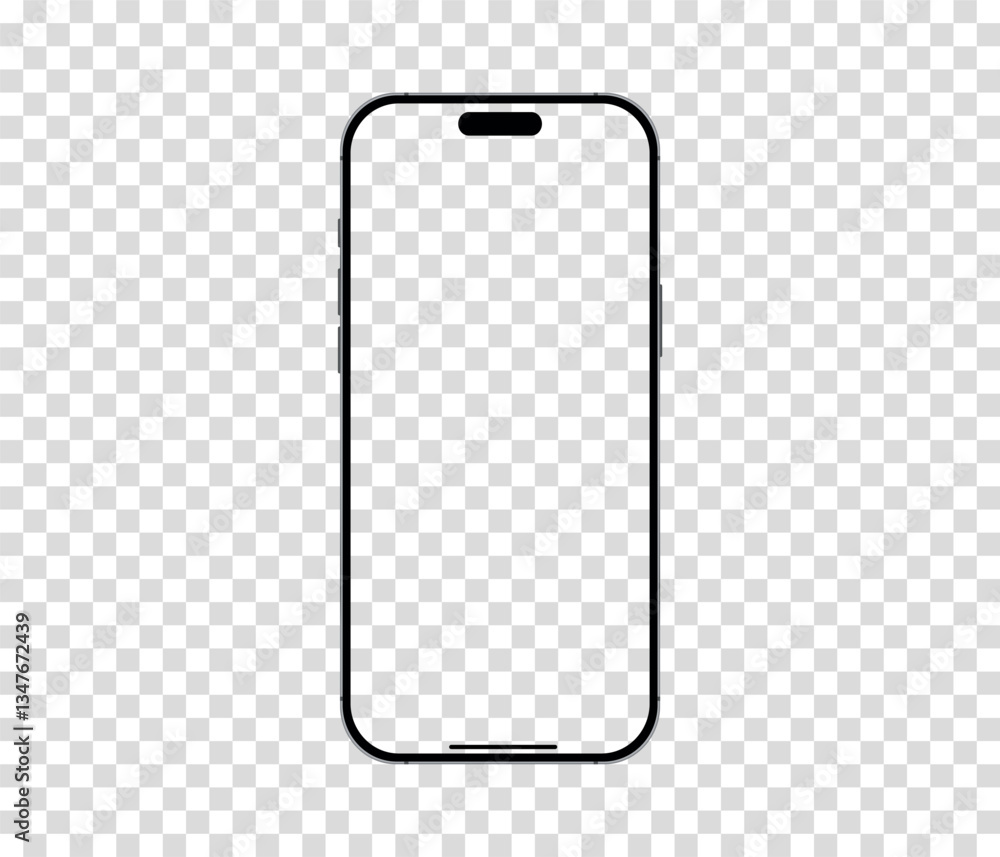 Poster smartphone mockup models screen, mockup smart phone 16-17 generation vector and screen transparent a