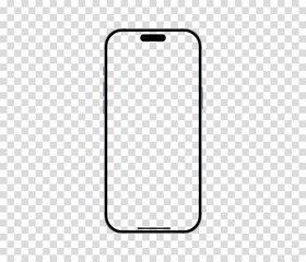 Smartphone mockup models screen, Mockup smart phone 16-17 generation vector and screen Transparent and Clipping Path isolated for Infographic Business web site design app