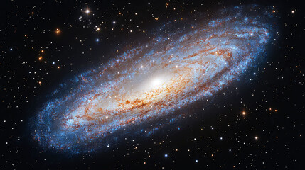 Cosmic Spiral Galaxy: A Celestial Tapestry of Stars and Stardust