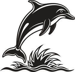 Naklejka premium dolphin jumping isolated on white background