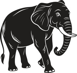 Obraz premium elephant silhouette vector