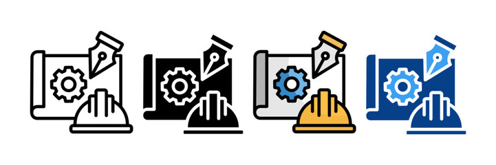 Industrial Designer  Icon Set Multiple Style Collection