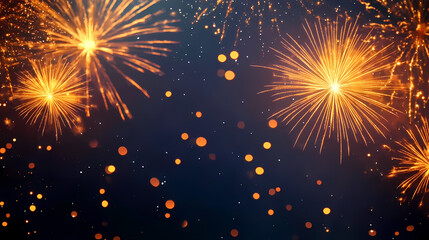 Fototapeta premium Fireworks Display with Colorful Lights and Stars