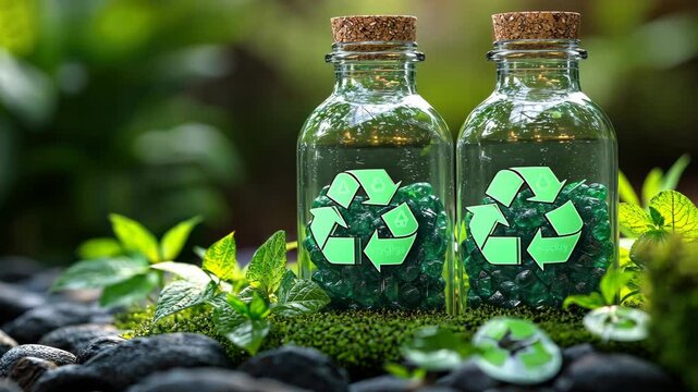 Recycle:  Nature's Renewal, Sustainable Future, Eco-Friendly Practices