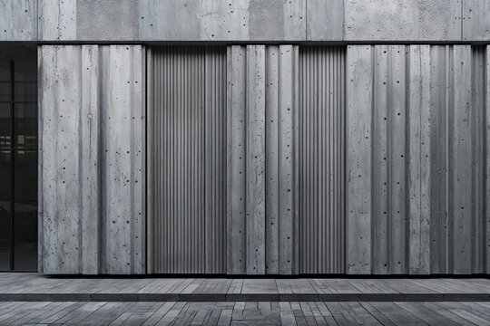Textured Concrete Panel in a Steel Grey Urban Setting