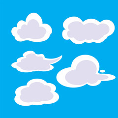 Clouds vector pack Icons