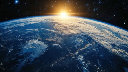 Obraz premium Planet earth viewed from outer space.