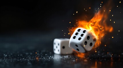Fiery Dice Roll: A Dramatic Gamble