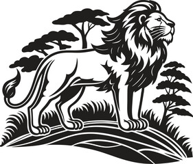 Fototapeta premium lion vector illustration