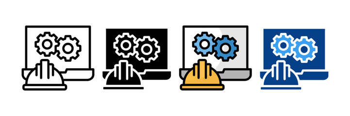 System Engineer  Icon Set Multiple Style Collection