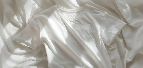A set of white t-shirt mockups, shown from front and back views, perfect for digital design and print projects. 40k, , high resolution