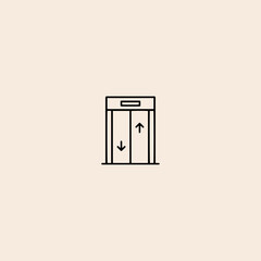 Elevator icon flat vector design. 