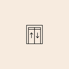 Elevator icon flat vector design. 
