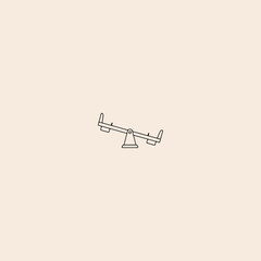 Obraz premium See saw icon flat vector design.