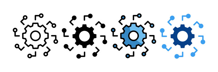 Automation Diffuse  Icon Set Multiple Style Collection