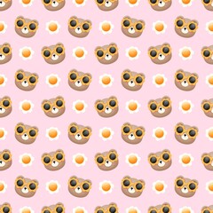 Groovy Teddy Bear Seamless Patterns