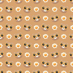 Groovy Teddy Bear Seamless Patterns