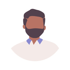 Vector flat illustration. Human icon. Avatar, user profile, human icon, profile picture. Suitable for social media profiles, icons, splash screens and as a template. Business concept.
