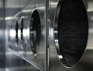 Industrial ventilation system close-up