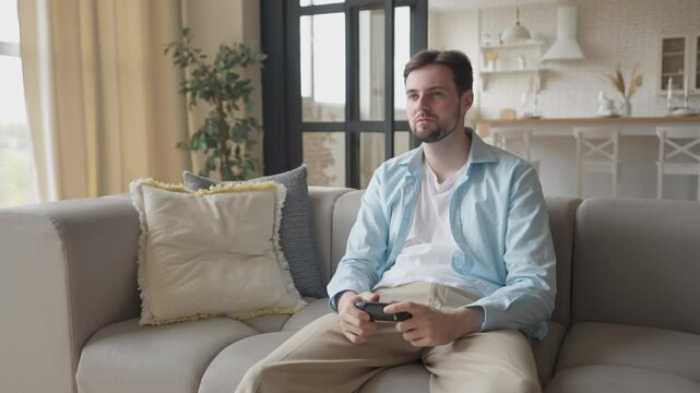 Young Man Engrossed in the Video Game, Swore After Failing to Complete the Level