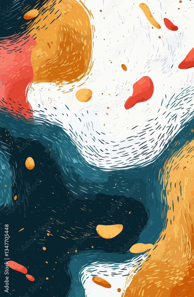 Poster colorful abstract minimalist vector background with artistic texture design