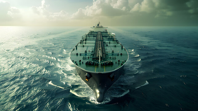 Majestic VLCC Ship at Sea: A Testimony of Modern Marine Prowess