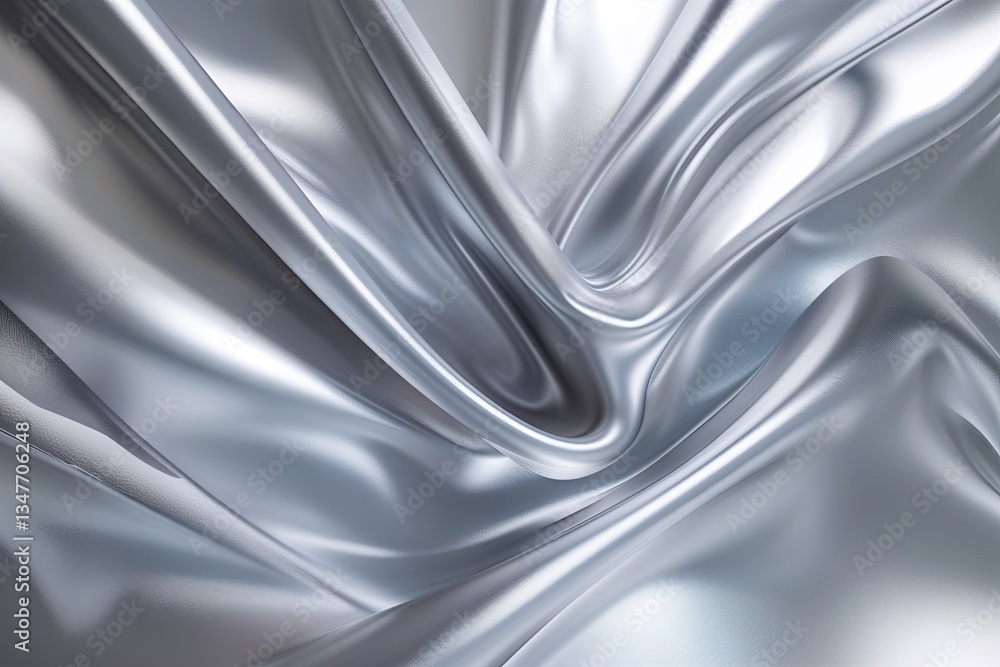 Aufkleber elegant silver metallic background design with smooth gradient blend and 3d effect
