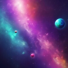 Fototapeta premium Stellar Vortex: Colorful Immensity