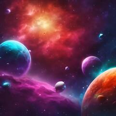 Obraz premium Cosmic Horizons: Light and Color