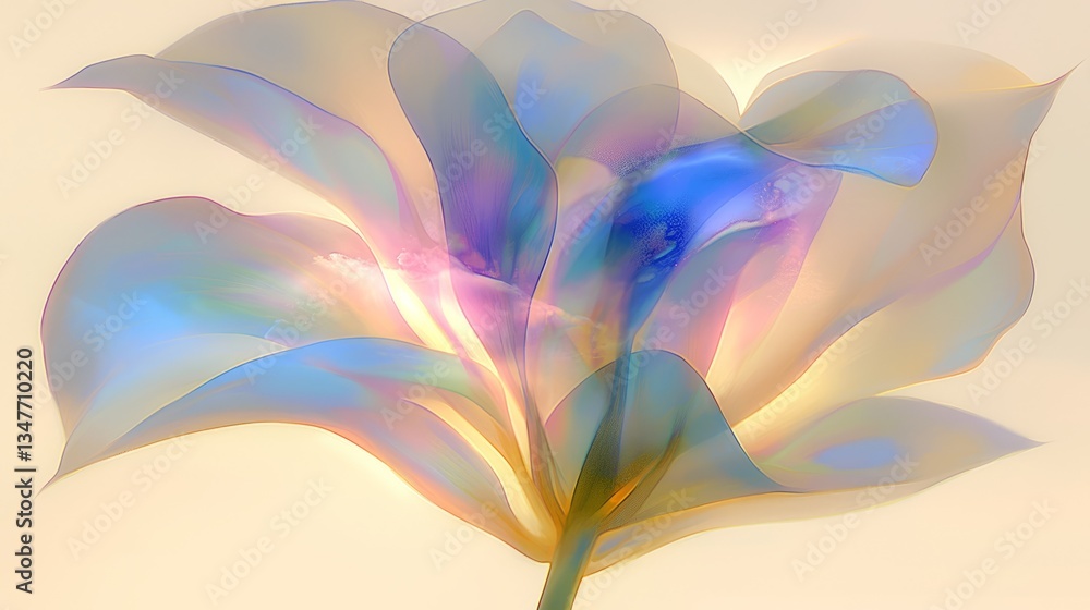Poster colorful abstract flower design creating a dreamy and ethereal background for creative projects