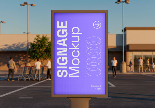 Parking Billboard Mockup