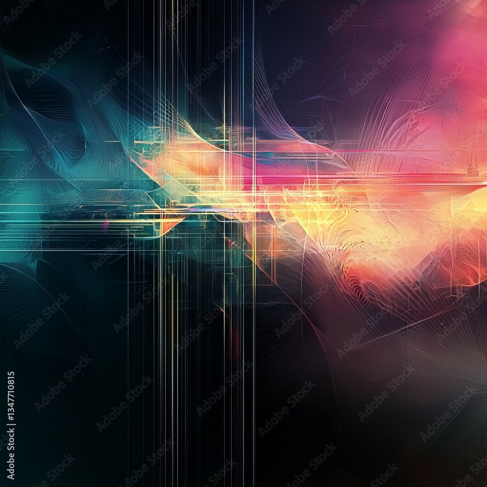 Poster vivid abstract background with dynamic colors and flowing patterns creating an energetic atmosphere
