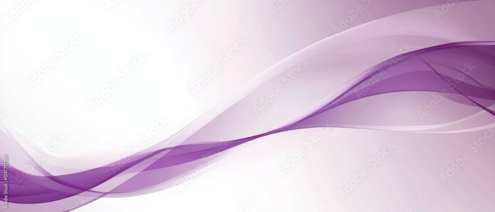Poster a purple and white background and a curved wave in the bottom left corner of the screen generative a