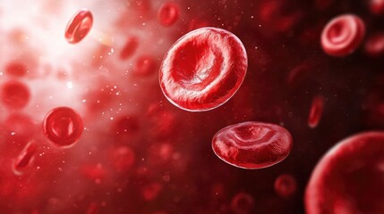 Visualizing Red Blood Cells Circulating in Bloodstream for Medical Illustration