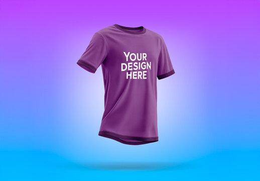 Floating T-shirt Mockup