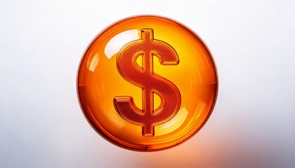 Fototapeta premium money symbol inside a bubble and white background 7