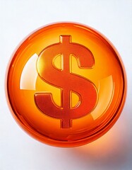 Fototapeta premium money symbol inside a bubble and white background 6