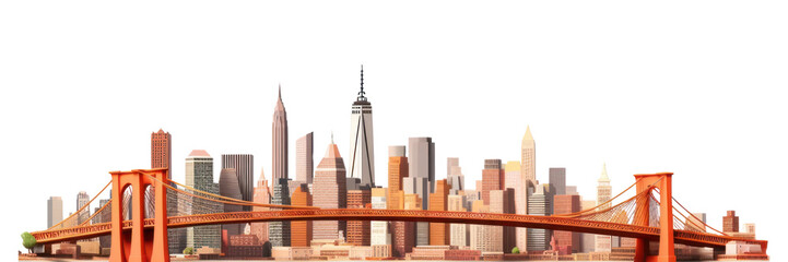 Naklejka premium PNG Bridge city architecture cityscape.