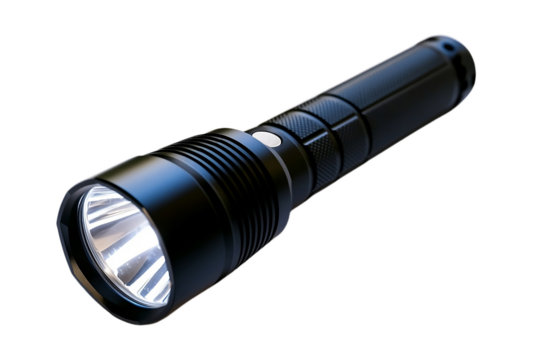 Reliable emergency light for camping and hiking Isolated on white background or PNG background.