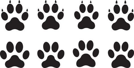 Fototapeta premium Paw icon vector for web and mobile app. paw print sign and symbol. dog or cat paw