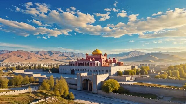 stunning city Osh Kyrgyzstan sunny summer day

