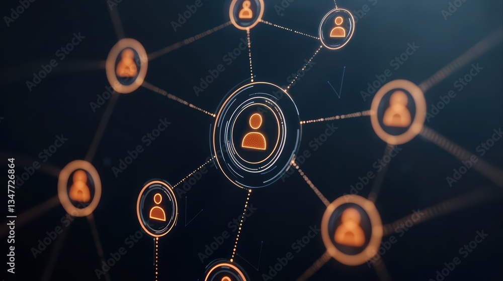 Poster visual representation of resource allocation concept in a network connection framework