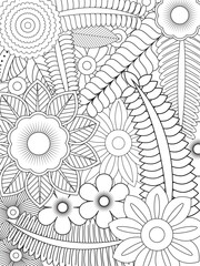 PrintFlowers Coloring Pages For Adules