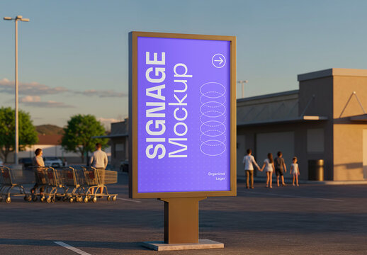 Parking Billboard Mockup
